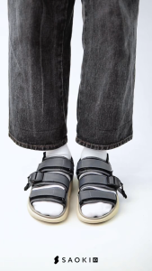 SAOKI - Sandal Traveling Pria Slop Sendal Gunung Wanita Slip On Prima Grey