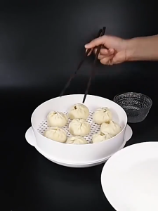 กล่องอุ่นอาหารในไมโครเวฟ กล่องนึ่ง1/2 ชั้น กล่องนึ่ง ชามนึ่งอาหาร ทนต่อความร้อน สะดวกต่อการใช้งาน