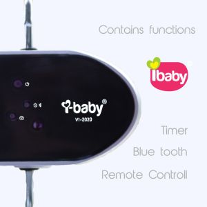 IBaby I-Baby V1-2020 Electronic Baby Cradle with Remote Control | Bluetooth Music | Timer Function | Motor Buaian Premium | BABY HERO STORE