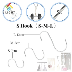 5PCS Heavy Duty S Hooks for Kitchenware Pots Utensils Clothes Bags Towels Plants