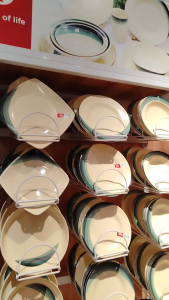 Greenish Rays Design Melamine Dinnerware Plate / Bowl / Saucer (K-GREENISH RAYS) Smart Kitchen Ph