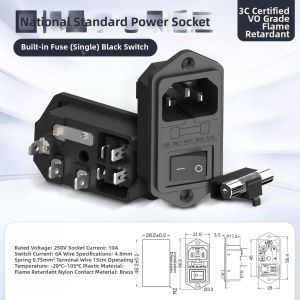 kuicc | Single Fuse Triple AC Power Socket 10A 250V