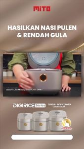 MITO Rice Cooker R12 R15 dan R18 Digirice Series Low Sugar ricecooker