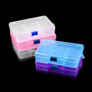 1pcs Good Quality 5 Grids Necklace Beads Earring Case Organizer Plastic Jewelry Accessories Storage for DIY