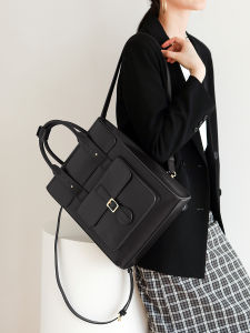 2025 New Womens Genuine Leather Backpack Retro College Student Bookbag Simple Commuter Computer Bag Business Backpack