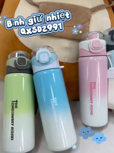 Bình Nước Phun Sương Dùng Hằng Ngày Có Vòi Xịt Dưới Nắp Trong Suốt | Nút Bấm Trước Dây Đeo Tay