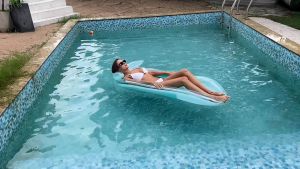 Floating Water Hammock Float Lounger Water Inflatable Floating Bed Chair Swimming Pool Party ToyAdult water pvc inflatable recliner