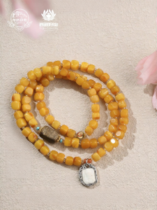 POTALA PALACE | Buddhist Style 925 Silver Frankincense Amber Bracelet