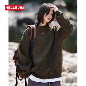 HELLO JIM Suede sweatshirt for Women long sleeve sweater for woemen 2023 new Autumn loose streetwear clothing KS3779
