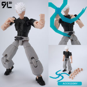 Bandai | 9L3D Titan 13 Já Montado Gojo Sukuna Jujutsu Toji Conjunto de Figuras de Ação Impressão 3D Boneco Robô Mecânico de Corpo Inteiro