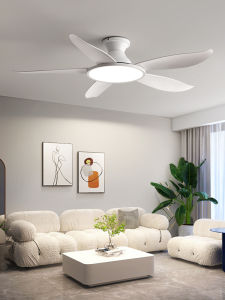 Ultra-Thin Silent Ceiling-Mounted Fan Light Home Restaurant Hanging Fan Light Bedroom Simple 2025 New Electric Fan Chandelier