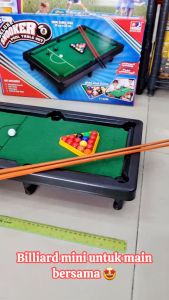 MAINAN EDUKASI 47 CM X 27 CM DELUXE SNOOKER POOL TABLE SET MEJA BILLIARD MINI