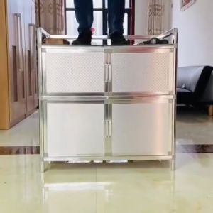 Kitchen Aluminum alloy cabinet with tap multi-functional aluminum alloy cabinets lockers sideboards storage cabinets