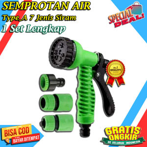 Paket Kepala Semprotan Selang Air Hijau Anti Lumut 10 Meter Jet Spray Taman Murah COD