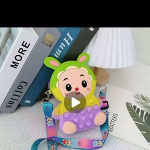 Túi Pop it đeo chéo size to thiết kế hình búp bê cừu Túi đeo silicone đựng điện thoại dễ thương _ Ting Ting