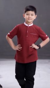 BAJU KOKO KURTA ANAK REMAJA LENGAN PENDEK ELEGAN KOKO ANAK LAKI LAKI syubanul muslimin Terlaris