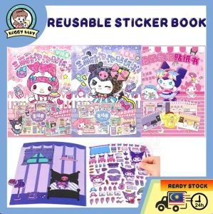 KOGGY Kuromi Reusable Children Sticker Book Quiet Book Kids Fun Learning Educational Multiple Themes Buku Pelekat Budak birthday gift