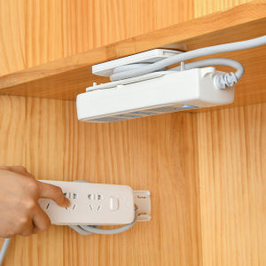 Wall-Mounted Cable Organizer Rack Router Plug Board Storage Shelf No-Drilling Needed Plastic Fixator for Home Office Use