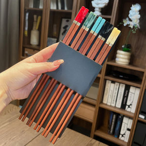 5 Đôi Có Thể Tái Sử Dụng Đũa Gỗ Đàn Hương Đỏ Handmade Nhật Bản Gỗ Tự Nhiên Thân Thiện Với Môi Trường Nhiều Màu Gỗ Sushi Bộ Đồ Ăn