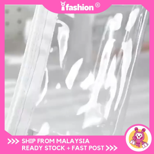iFASHION 2096 Transparent PVC Large Capacity Student Stationery Pencil Case Zipper Storage Pouch