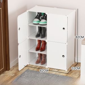 Modern Minimalist Home Entrance Indoor Multi-layer Mini Shoe Cabinet Plastic Material Easy-to-Assemble Shoe Rack for Dormitory