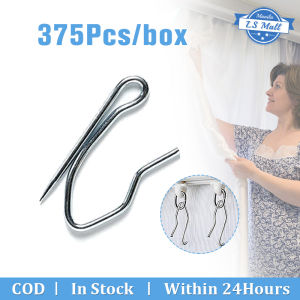 Metal Curtain Hooks 375pcs Drapery Hook Pins for Window Curtain Shower Curtain Door Curtain