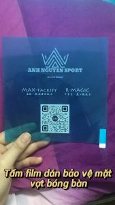 Tấm Film dính dán bảo vệ mặt vợt bóng bàn chính hãng ANS chống oxy hóa tăng tuổi thọ mặt vợt của bạn