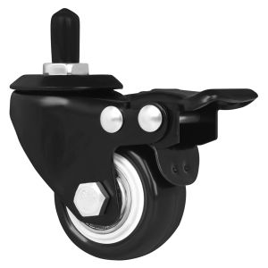 Piano Caster Wheel with Brake for Upright Piano Heavy Duty Single Wheel Replacement with PU Silent Tire Non-Slip Floor Protector