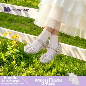 TONGMENGQINGTIAN | Sparkling High Heel Girls Princess Shoes