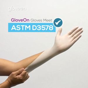 GloveOn Innova Latex Exam Gloves (White) – All-Purpose Latex Gloves For Everyday Tasks (100pcs)