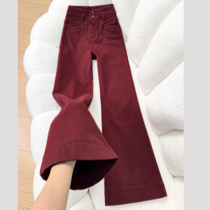 La Chapelle | Dennim Blue Loose Flare Denim Jeans Slim High Waist Lengthened