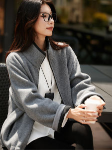 Elegant and Smart Wool Stand-collar Short Overcoat for Spring