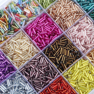 10g/lot 2mm Czech Glass Beads Tube Rice Beads Seed Beads Loose Spacer Beads For Jewelry Making DIY Necklace Accessories