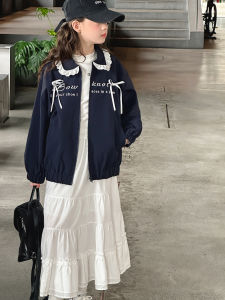 MPW | Girls Outfit Set Skirt Butterfly Knot Jacket Half-length Autumn Fashion Korean Style Two-piece Set Casual Wear Standard Package