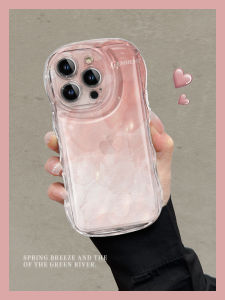 Soft Silicone Phone Case for Apple 15 pro Full Cover Gradient Bright Surface Womens Style Protective Shell Bubble Wave Ink