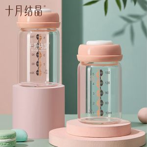 TEN-M JOURNEY Glass Breast Milk Storage Bottles150ml Breastmilk Container BPA-free