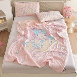 Kitty Cat Summer Cooling Quilt Childrens Air Conditioner Quilt Single Cartoon Summer Quilt Kindergarten Nap Thin Quilt Core Machine Washable