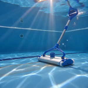 14 Inch 34cm Aluminum Pool Vacuum Head with Wheels Manual Swimming Pool Suction Cleaner Head for Pool Pond Water Park Cleaning
