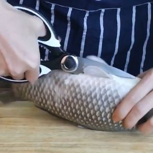 Kéo Cắt Gà Cắt Thịt Mổ Cá Đa Năng Aplus AP33 Lưỡi Thép Siêu Sắc