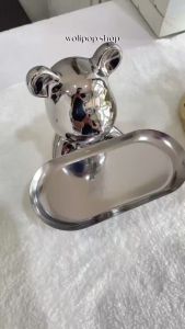 Pajangan Bear Tray Holder Serbaguna Dekorasi Ruang Tamu Kantor & Rumah