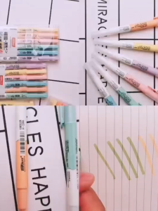 ปากกาเน้นข้อความแบบเช็ดได้สำหรับนักเรียนที่มีเครื่องหมายสี Yingluang เพื่อจดบันทึก บัญชีมือพิเศษ Sakura Pen Starlight Marker Pen ความจุสูงสำหรับเด็ก ท่องคำท่องจำสิ่งประดิษฐ์เน้นปากกาแสงหิ่งห้อย