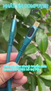 Cáp sạc siêu nhanh typeC to typeC Remax RC-C032 hỗ trợ PD 100W có màn hình báo dòng sạc - truyền data dài 1.2m (nhiều màu) Nhat Tin Authorised Store