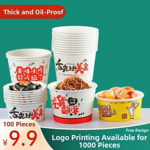 Custom Disposable Paper Bowls portable & takeaway