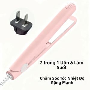 Máy Duỗi Và Uốn Tóc Mini Cầm Tay 289 Máy Ép Tóc Nhỏ Gọn Để Duỗi Và Uốn Tóc Mái Sử Dụng Được Khi Tóc Khô Và Ướt 160 ° Nhiệt Độ C