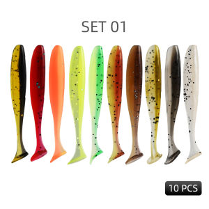MEREDITH | MEREDITH Fishing Lures 10cm 10pcs 4.8g Artificial Fishing Bait Big Silicone T Tail Easy Shiner Bait Wobbler Swimbait