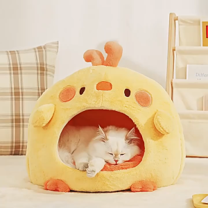 KAKU PET บ้านแมว ที่นอนแมว ใหญ่ รักใคร่ คอนโดแมว น่ารัก ที่นอนสัตว์เลี้ยง นอนสบา ยนุ่มนิ่ม ที่นอนสุนัข คอนโดแมว เตียงนอ บ้านแมว คอกแมว M L XL