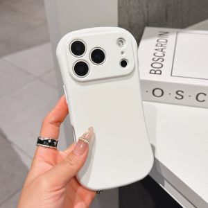 Korea Oval Soap Soft Silicone Candy Color Phone Case For iPhone 17 Air 16 15 14 13 12 11 Pro Max Cute Glossy Simple Color Cover