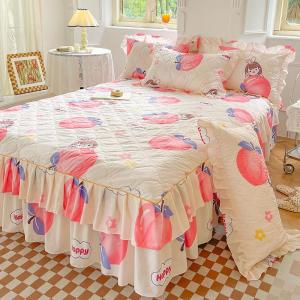 PAMPAS | Thickened Cotton Dustproof Fitted Sheet 1PC Japanese Style with Skirt