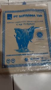JUAL kertas nasi ukuran tanggung / kertas coklat (250lbr) LOGO GAJAH