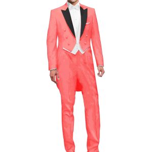 Solid Men Tuxedo Tailcoat Formal Dress Suits Swallow Tail Coat Male Jacket Vest Pants Party Wedding Suit Dance Magic Performance